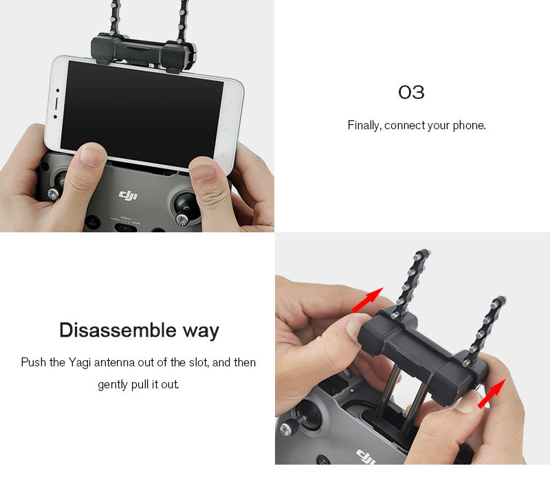 Extended range Yagi antenna signal booster