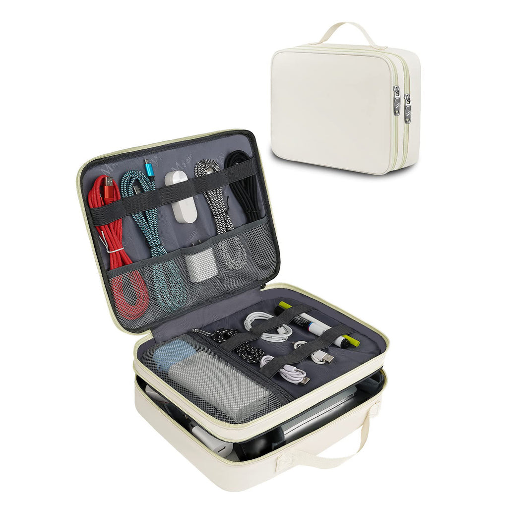 Double-layer Digital Portable And Versatile Data Cable Charger Electronic Accessories Storage Bag