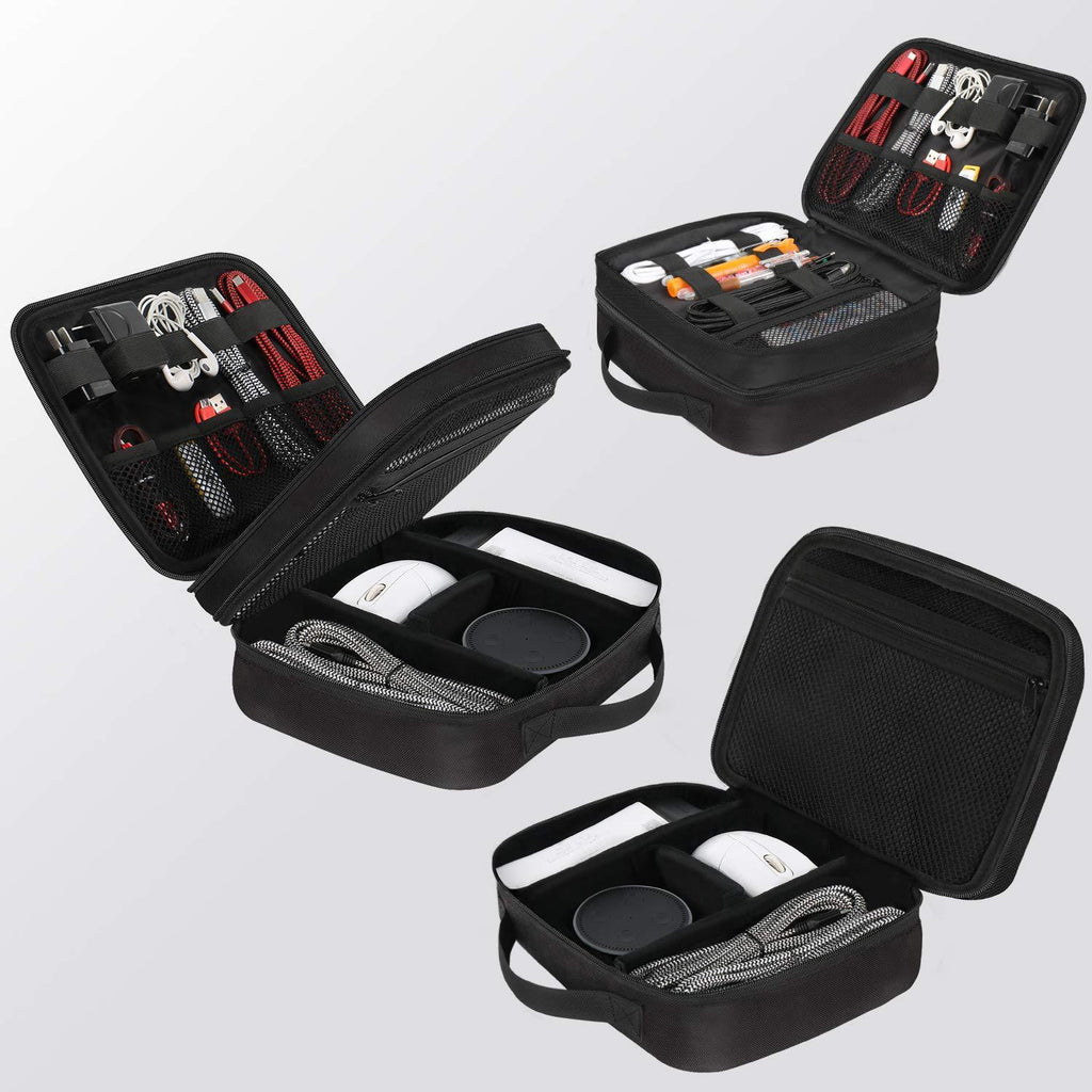 Double-layer Digital Portable And Versatile Data Cable Charger Electronic Accessories Storage Bag