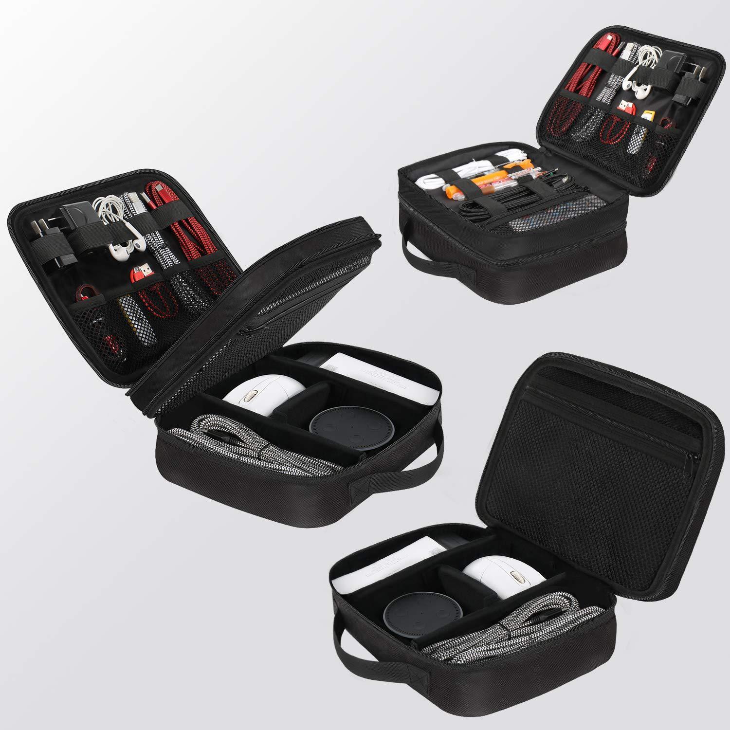 Double-layer Digital Portable And Versatile Data Cable Charger Electronic Accessories Storage Bag